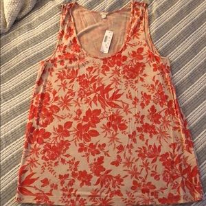 J. Crew Featherknit Floral Tank
